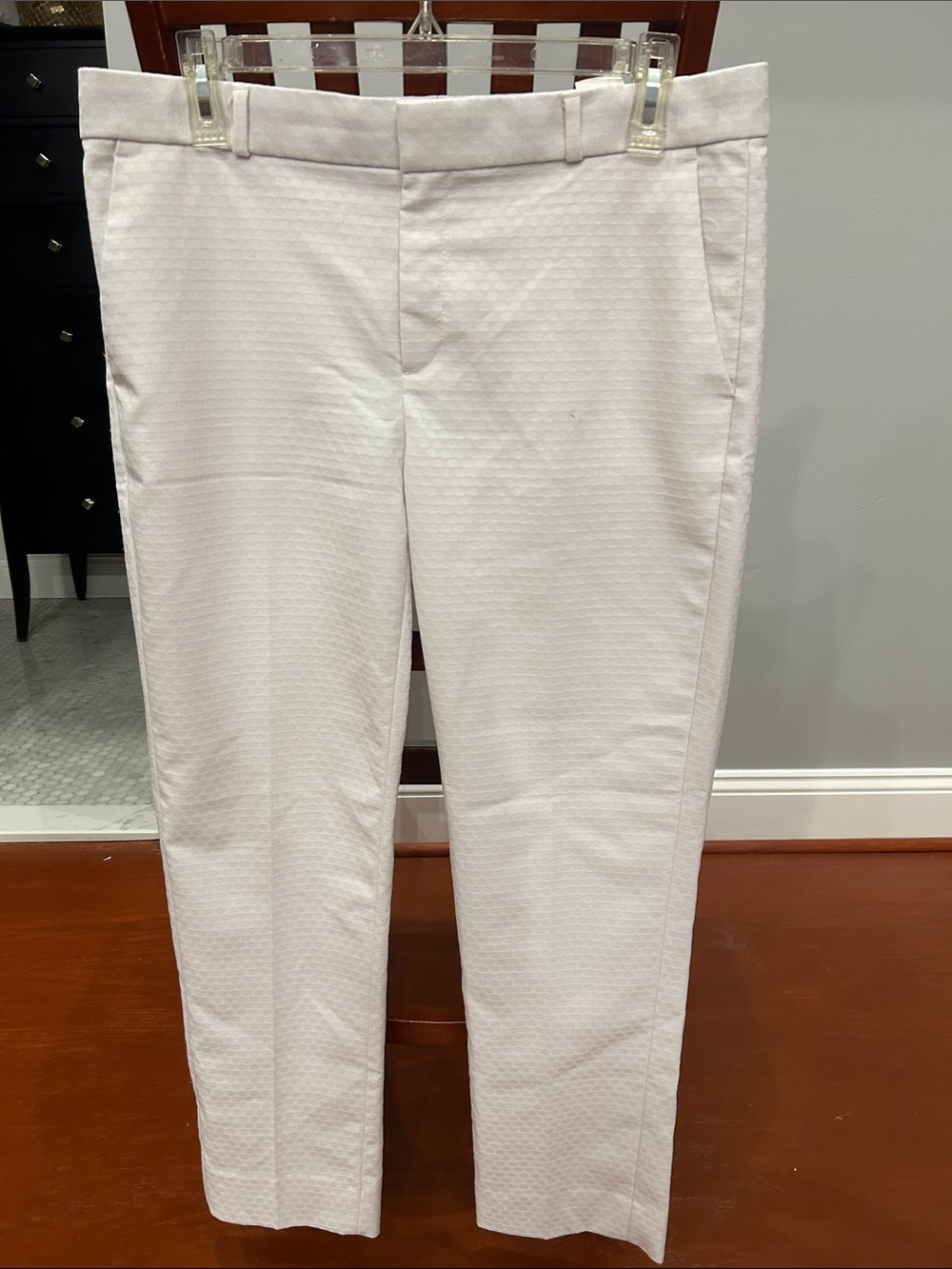 Banana Republic White Textured Chinos